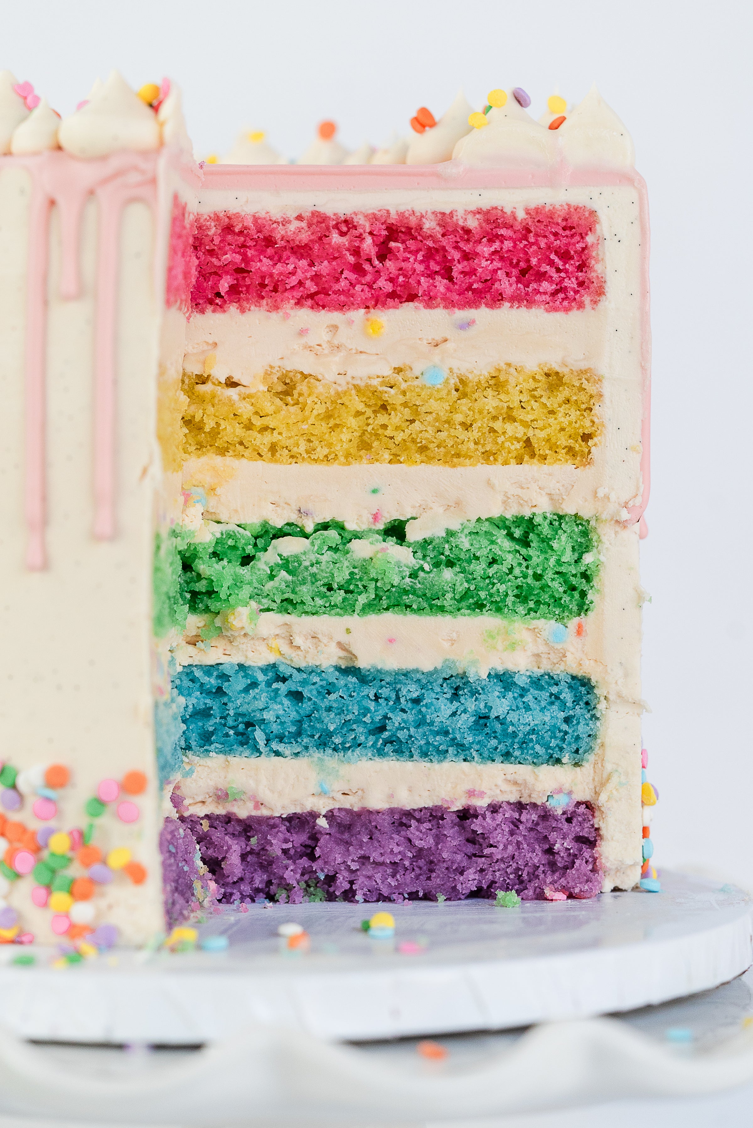 Showstopping Rainbow Magic 6-Layer Centerpiece Cake | Kyra's Bake