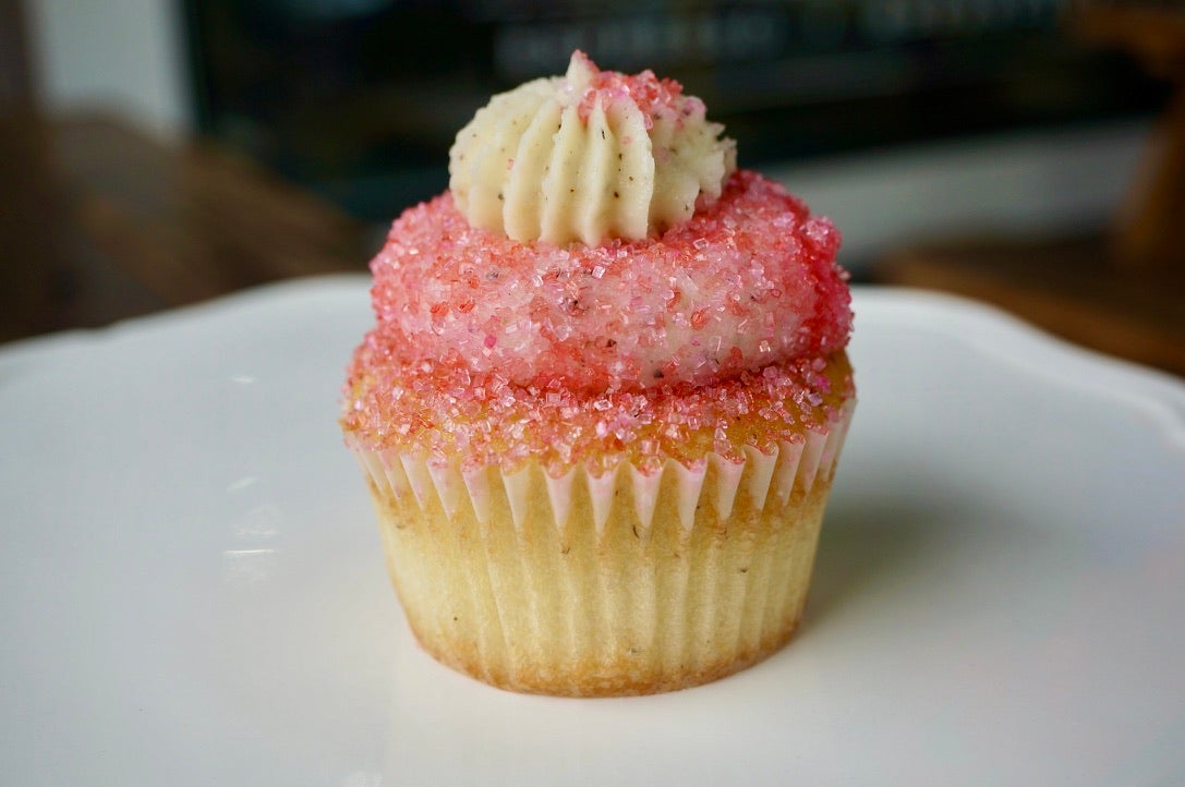 Cupcake Wars Winning Cherry Balsamic Black Pepper cupcakes